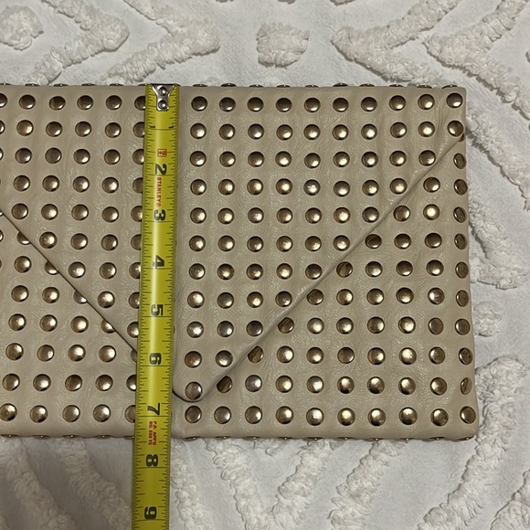 Zara Cream Clutch with Metal Studs - Picture 9 of 11
